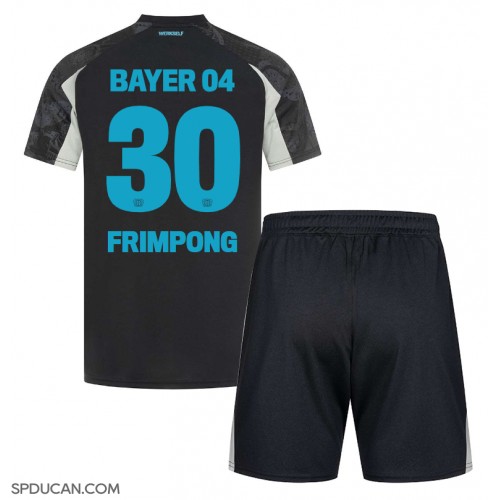 Dječji Nogometni Dres Bayer Leverkusen Jeremie Frimpong #30 Rezervni 2024-25 Kratak Rukav (+ Kratke hlače)